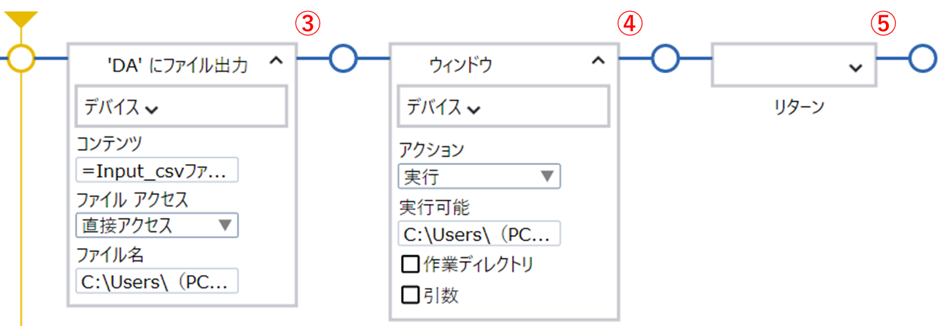 DSからDAにファイルを渡して、DAでファイルを開く
