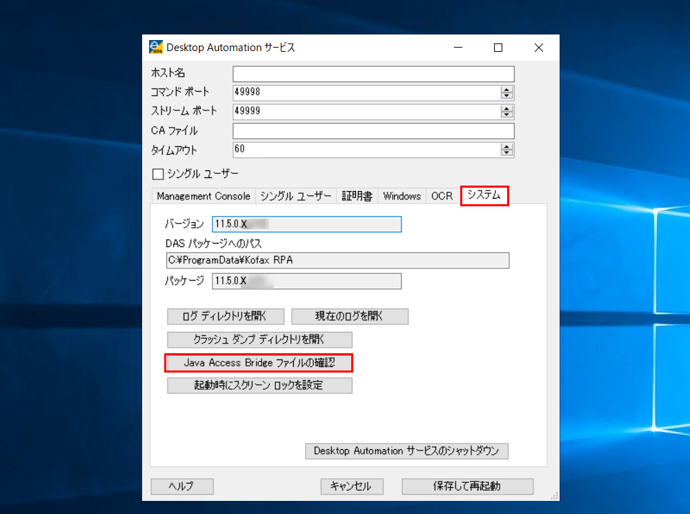 Java Access Bridgeの有効化手順